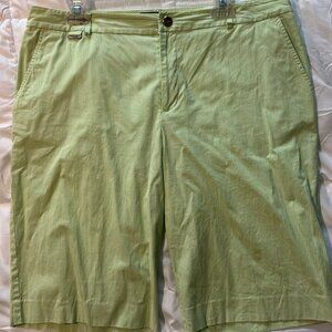 Green & White Striped Lauren Ralph Lauren Shorts Size 14